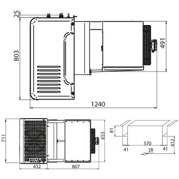 AN400T-3H-R2 AN403T-3L (25) TIEFKÜHL-HUCKEPACK-AGGREGAT Monoblock 34 m3